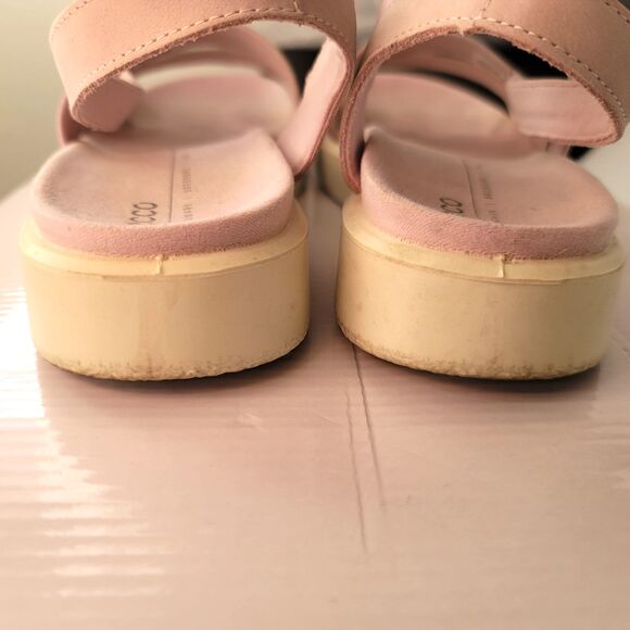ECCO Women's Yuma Two Strap Sandal Violet Ice Size 8 Pink Floral Elastic Comfort - Picture 12 of 15